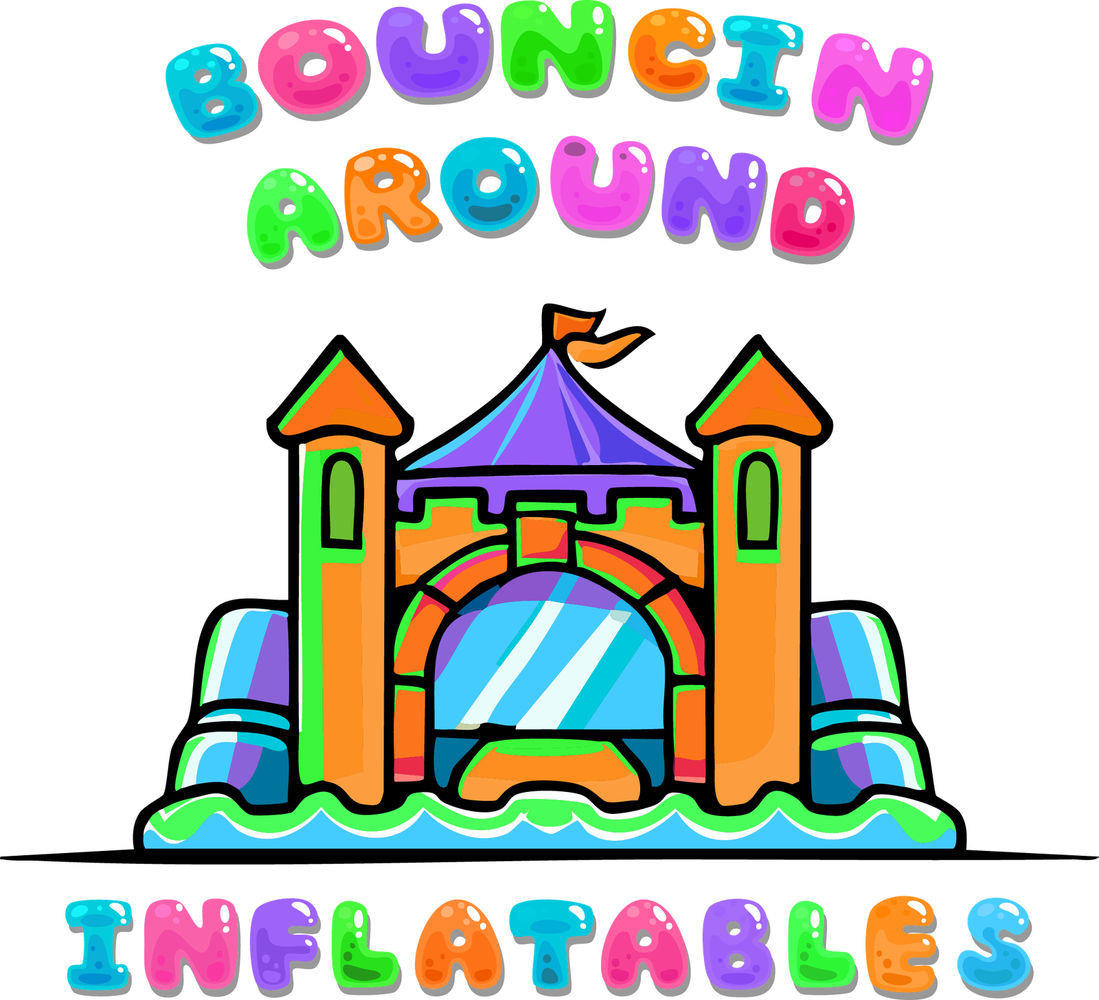 Bouncin' Around Inflatables Logo